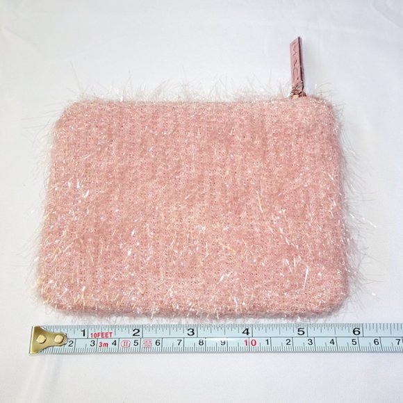 MAC Holiday Pink Tinsel Small Cosmetic Zip Pouch - Picture 2 of 4